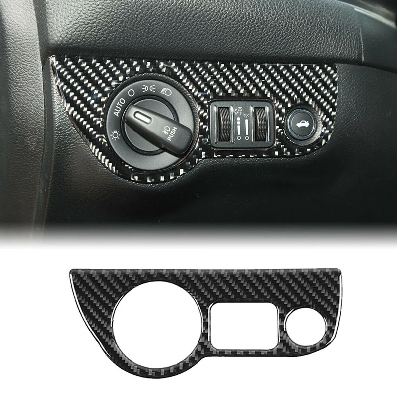 AL22-переключатель фар из углеродного волокна накладка наклейки для Dodge Charger 2010 +