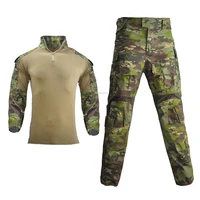 tactical camouflage uniform military training shirts cargo pants suit airsoft paintball hunting clothing with elbow knee pads