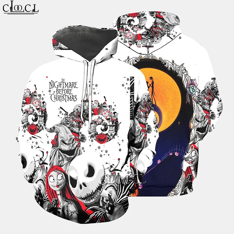 

HX Popular The Nightmare Before Christmas 3D Print Fashion Men Women Hoodies Casual Harajuku Hip Hop Couple All-match Tops