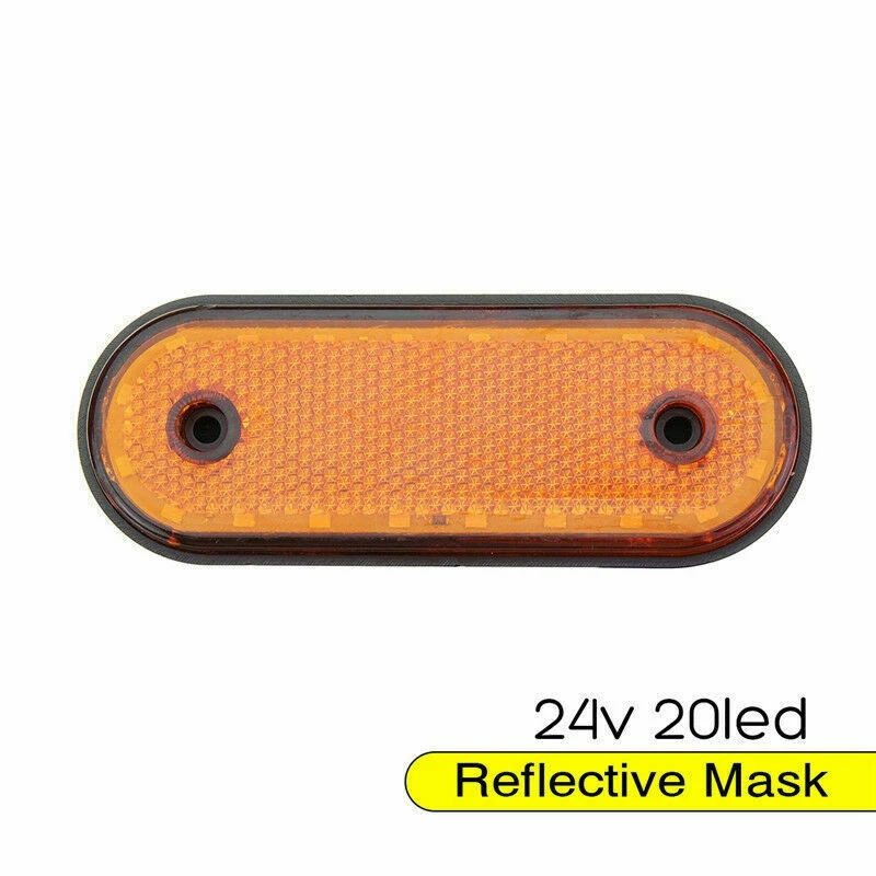 

NEW-8PCS Amber Markerings Light Side Marker 20LED 24V Trusk Lamp Pickup Truck Side Marker Lights for Truck