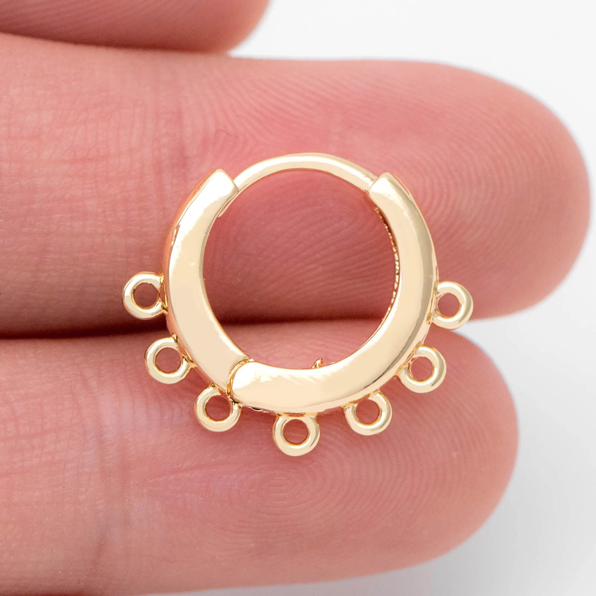 10pcs Gold Round Leverback Ear Wires Hooks with 7 Loops Earring Finding Wholesale (GB-1200) | Украшения и аксессуары