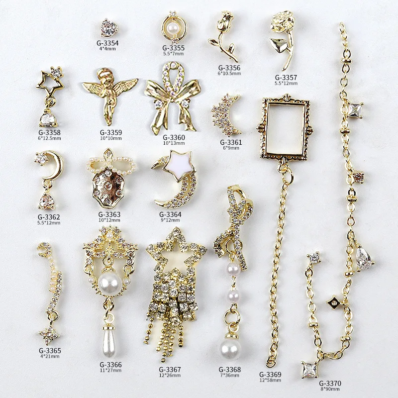 

5 шт. в упаковке украшение для ногтей жемчужный сплав ювелирные изделия металлический золотой цветок подвеска Роскошные части для ногтей оп...