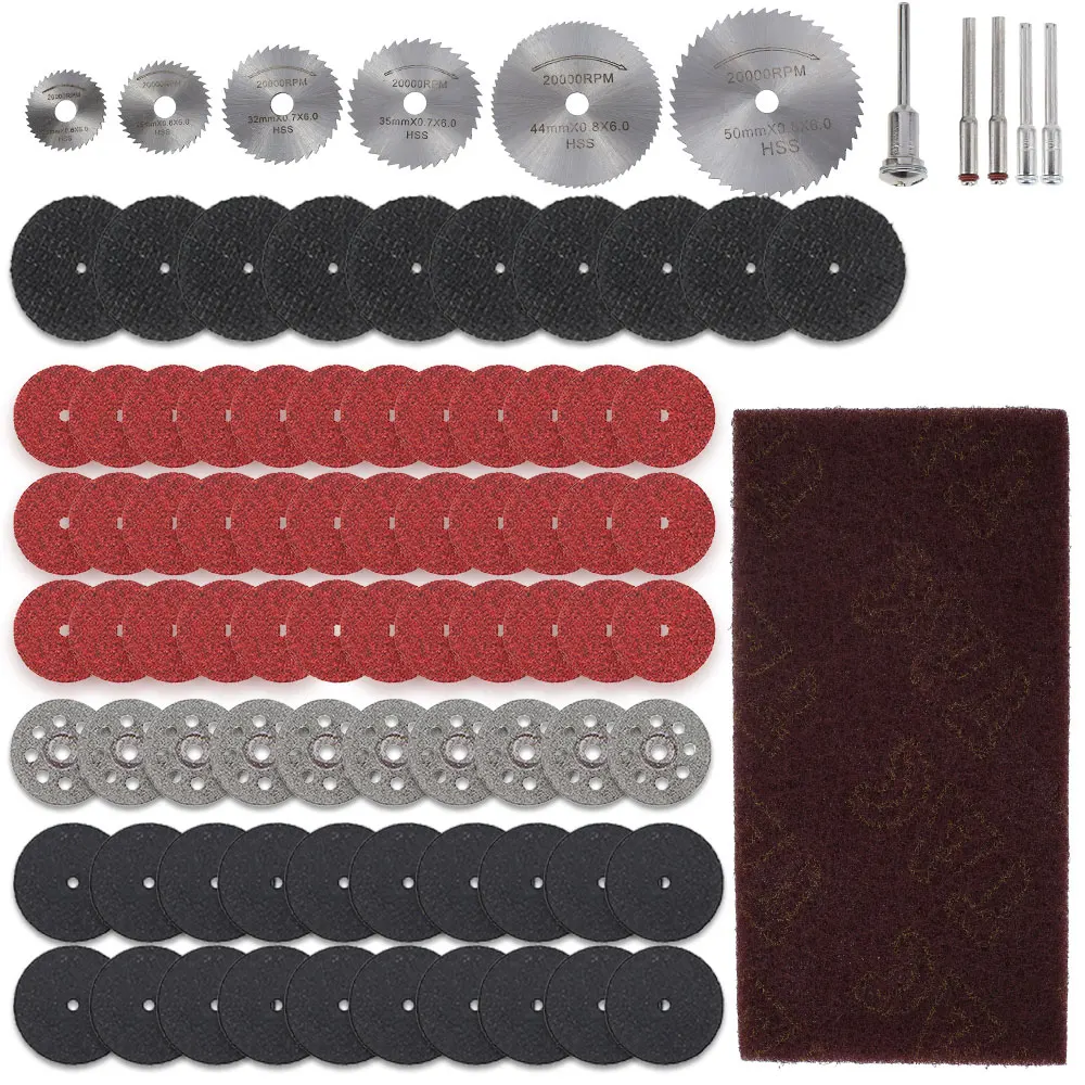 

88pcs Circular Saw Blades Wood Cutting Disc Woodworking Diamond Metal Dremel Drill Rotary Cutting Tool Power Tools Accessories