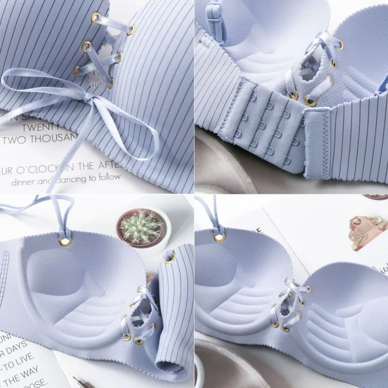 

Seamless Lingerie Bralette Wireless Bras Female Underwear Push Up Brassiere Women Striped Sexy Bra