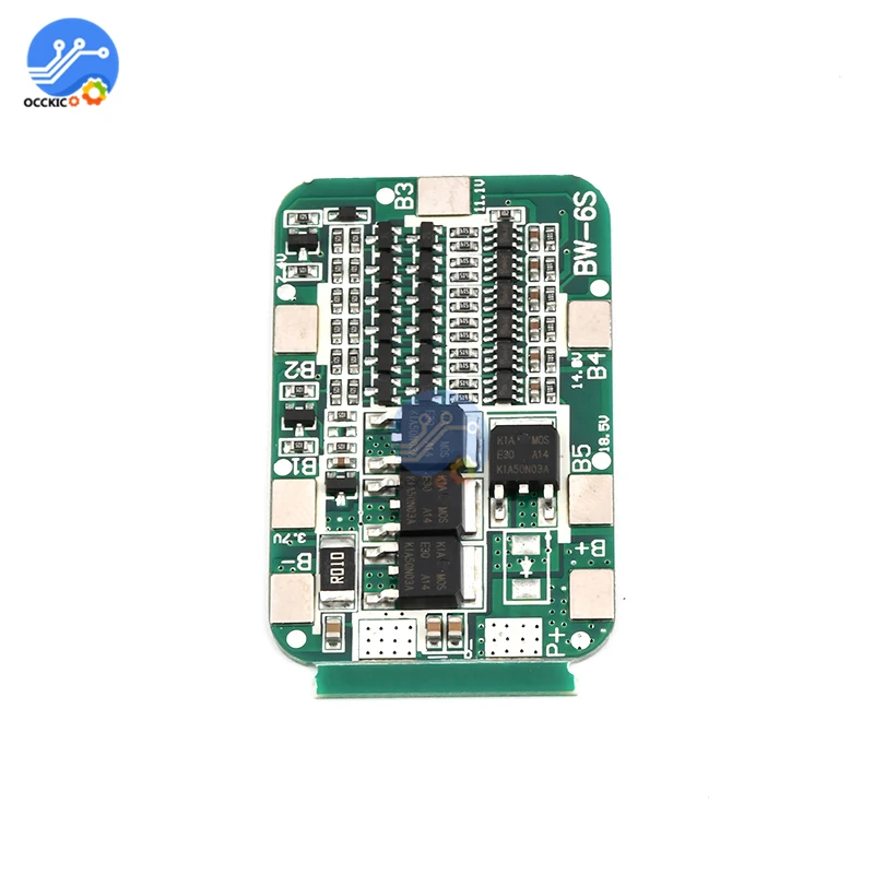 6S 15A BMS 18650 Защита аккумулятора PCB плата для 6 пакетов литий ионная батарея