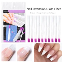 210pcs fiber glass nail extension for uv gel building french manicure acrylic fiberglass nail forms salon tool tips accessory