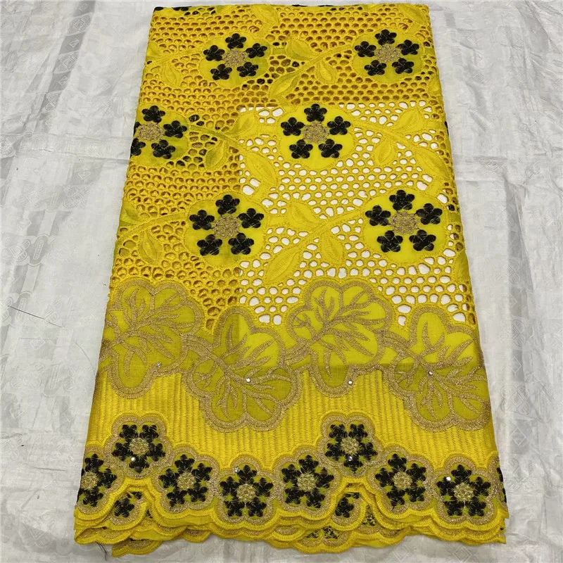 

5yards african lace fabric 2020 high quality lace embroidered Swiss Voile Lace New Designs F1QZ9101