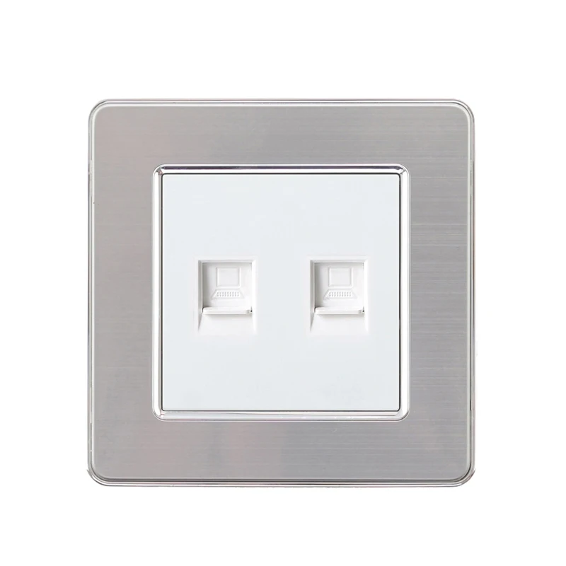 Avoir Rj45 ТВ порт коаксиальный разъем ethernet двойной розетка из нержавеющей стали