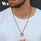 Мужское ожерелье Vnox, классическое простое ожерелье на шею в стиле панк-рок