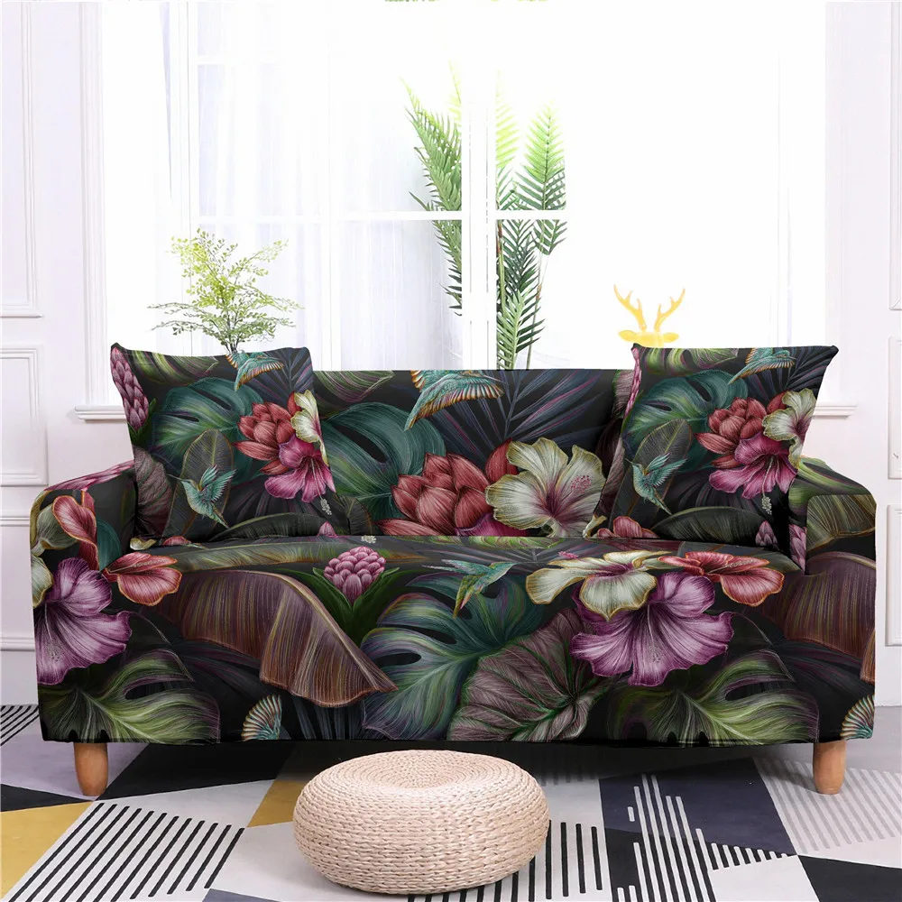 

Floral Print Home Spandex Stretch Sofa Cover All-inclusive Sofa Slipcover Stretch Sofa Covers Living Room Furniture Protector