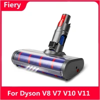 motorized floor brush head tool for dyson v8 v7 v10 v11 vacuum cleaner soft sweeper roller head floor brush replacement