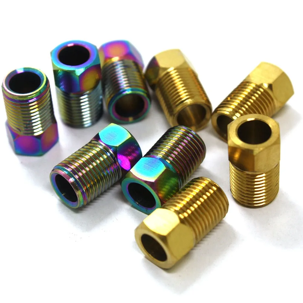 M8 Bike Bicycle Hydraulic Hose Screw Bolt Nut For Shimano/AVID/GUIDE Titanium Alloy Disc Brake Oil Tube Connection Screw P0.75