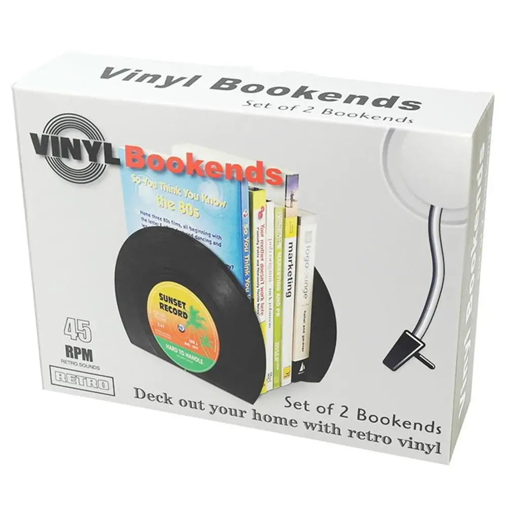 

1 Pair Record Bookend Plastic Unique design easy to use and practical Drop Shipping
