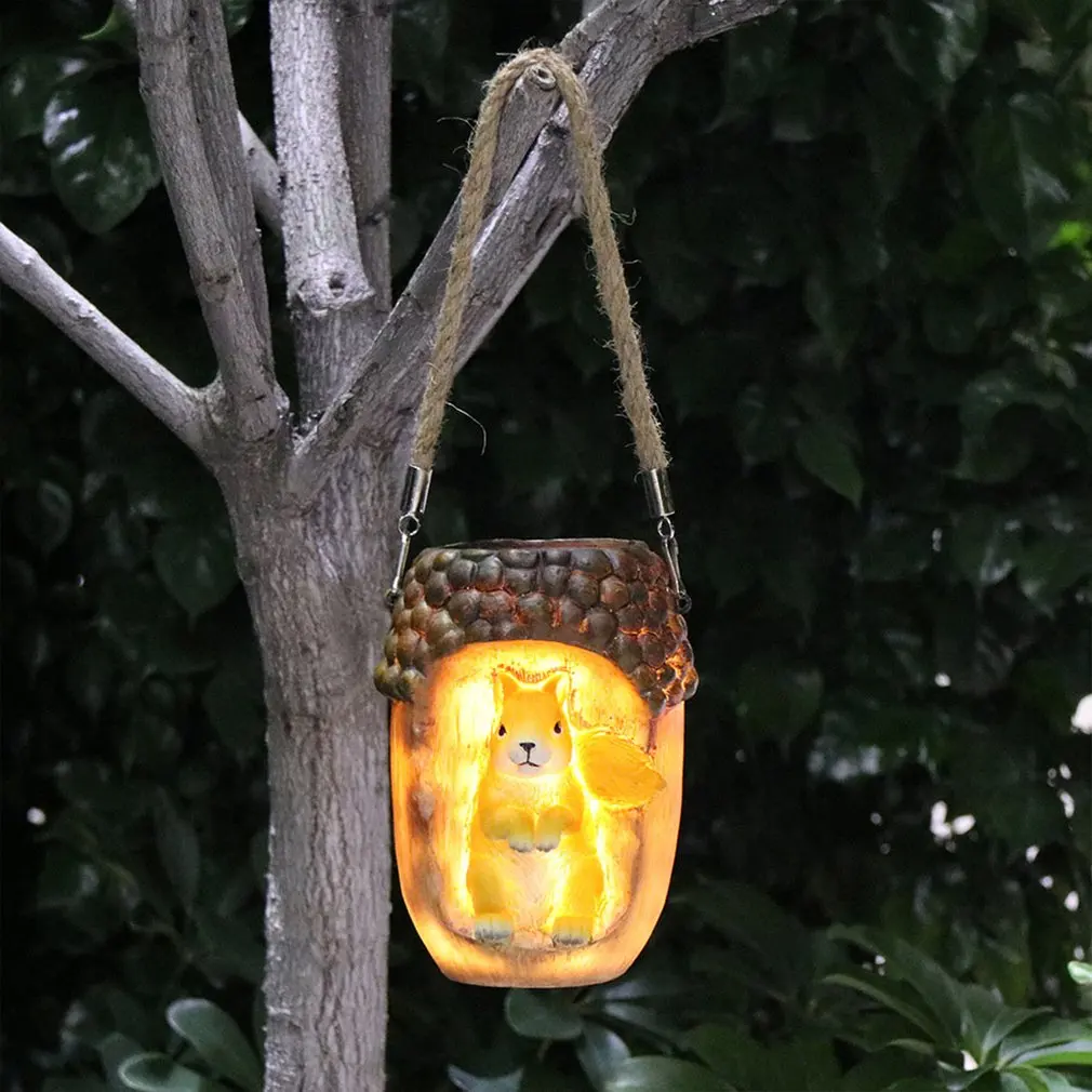 

Solar Hanging Lanterns Outdoor Waterproof Pinecone Lamp With Handle Outdoor Waterproof Solar Power LED Lamps Garden Ornament