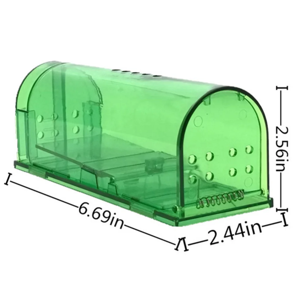2X Пластик Мышь ловушка многоразовые для крыс клетка грызунов вредителями