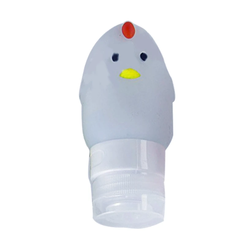 

E7CF Silicone Clear Cosmetic Bottles Squeezable Refillable Toiletry for Hand Sanitizer, Shampoo, Liquid Body Soap, Toner