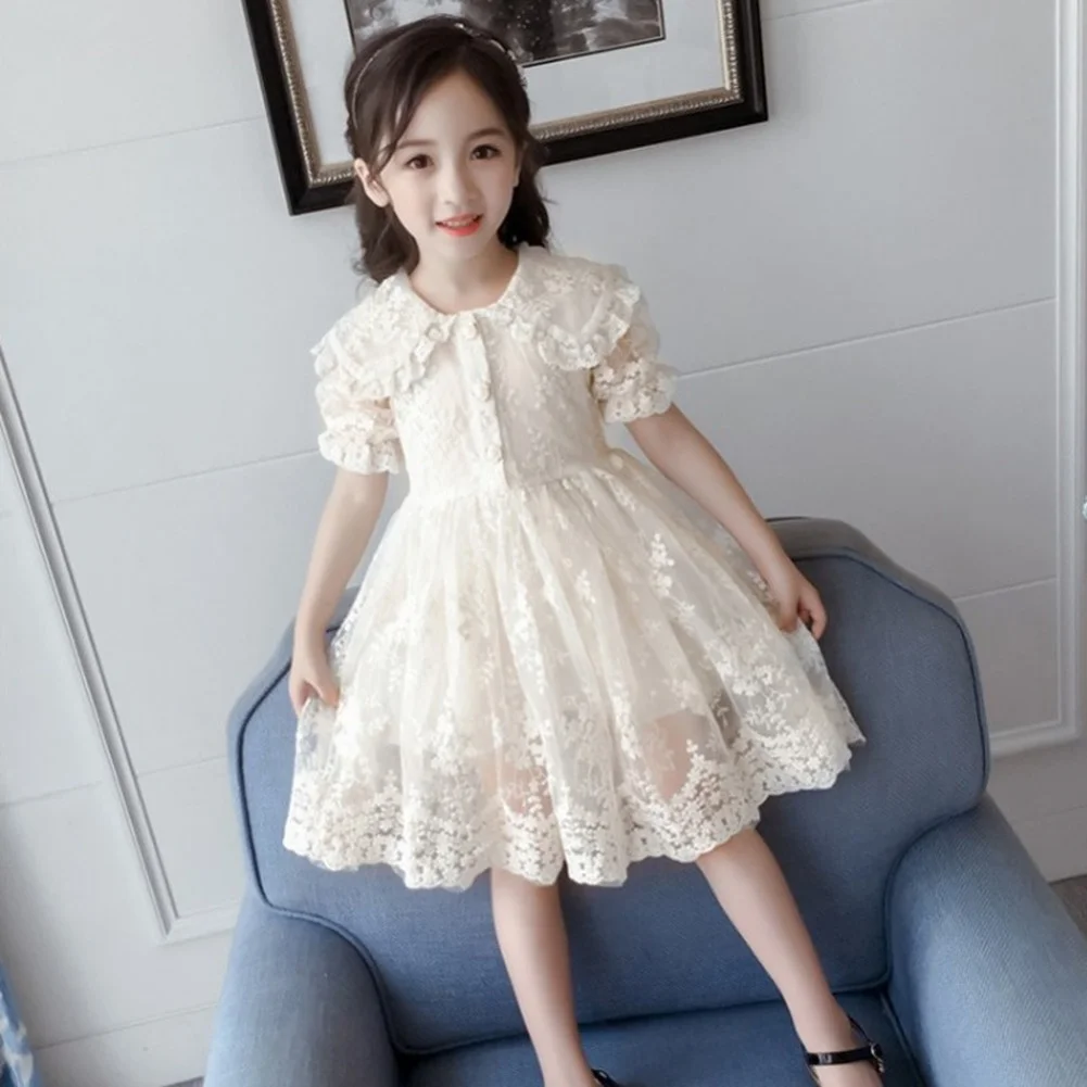 

2021 New Fashion Arrival Children's Sweet Princess Dress Summer Girl's Dress Children's Dress Lace Girl's Dress 2-7 Y