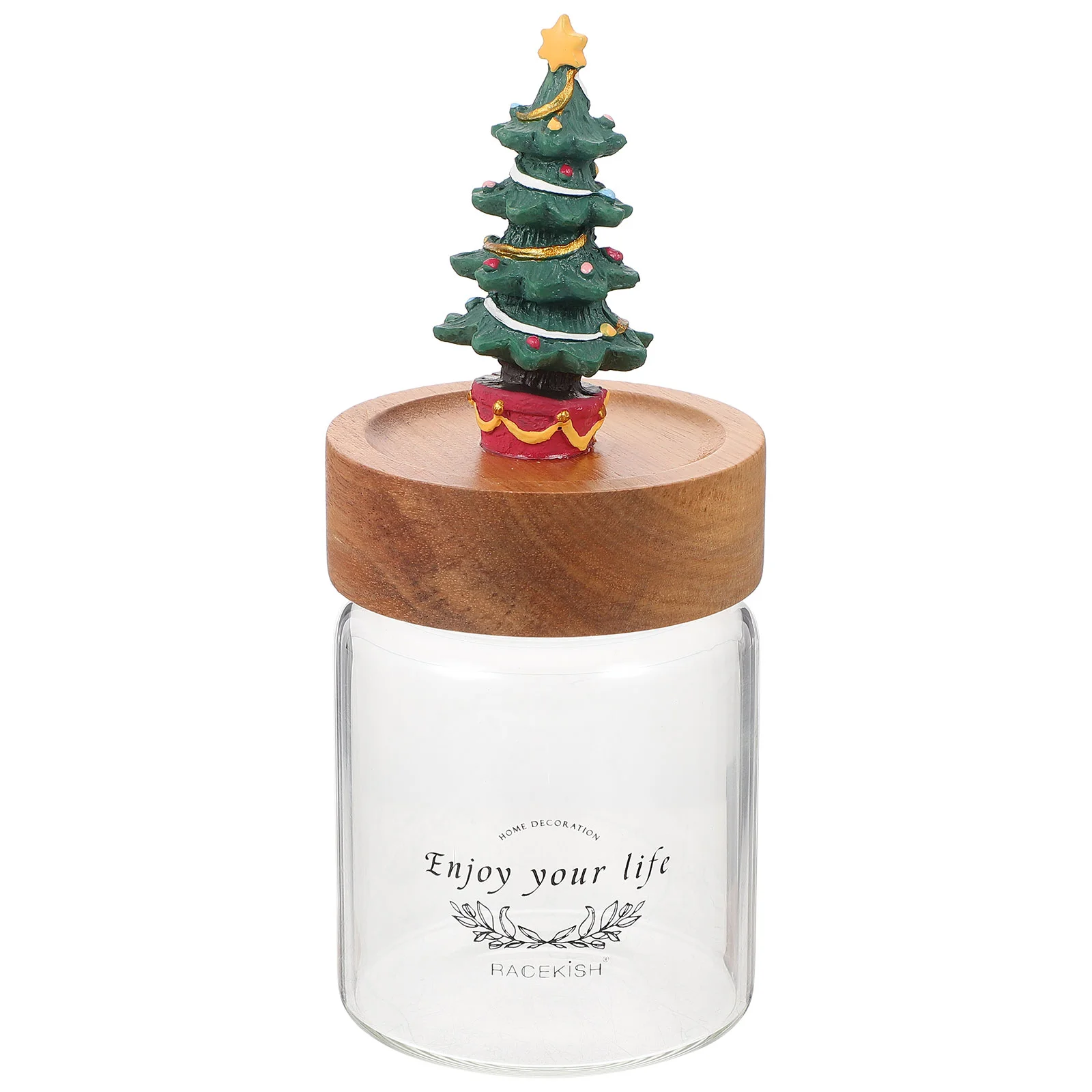

1Pc Xmas Tree Storage Jar Food Storage Container Cereals Storage Canister