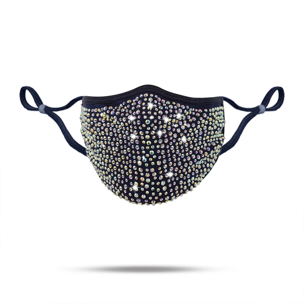 

Women Fashion Masquerade Rhinestone Mask Halloween Mardi Reusable Washable Festival Jewelry Party Face Cover