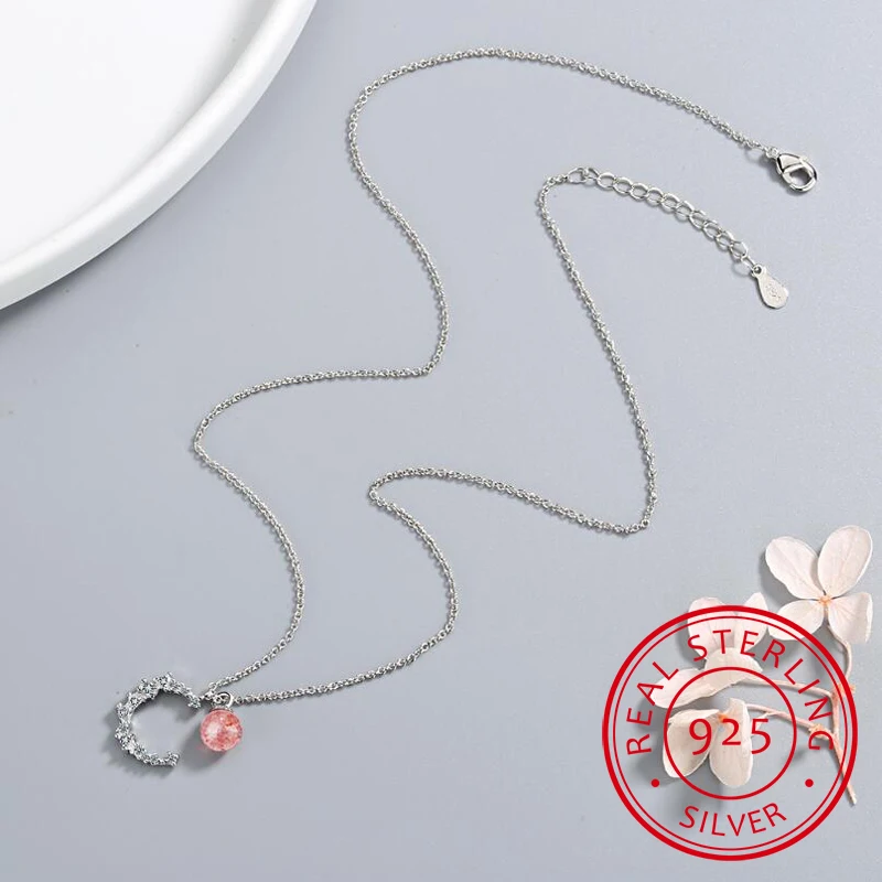 Цепочка с подвеской в виде полумесяца серебро 925 пробы|Ожерелья| |