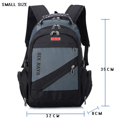 DSR0010SGR SIXRAYS, детские школьные сумки, usb зарядка, Модный Бизнес Повседневный туристический Противоугонный водонепроницаемый 15,6 дюймовый Мужской рюкзак для ноутбука - Цвет: DSR0010SGR