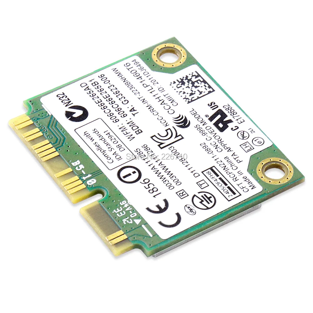 

2230BNHMW Wifi Centrino Wireless-N 2230 + Bluetooth 4.0 300Mbps Mini PCI-E sps 670290-001 Intel 2230 WWWAN WiFi card