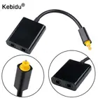 Мини-USB-разветвитель kebidu, Toslink, оптическое волокно, аудио, 1-2 гнезда, адаптер, кабель Micro Usb, аксессуар, аудио-и видеокабель