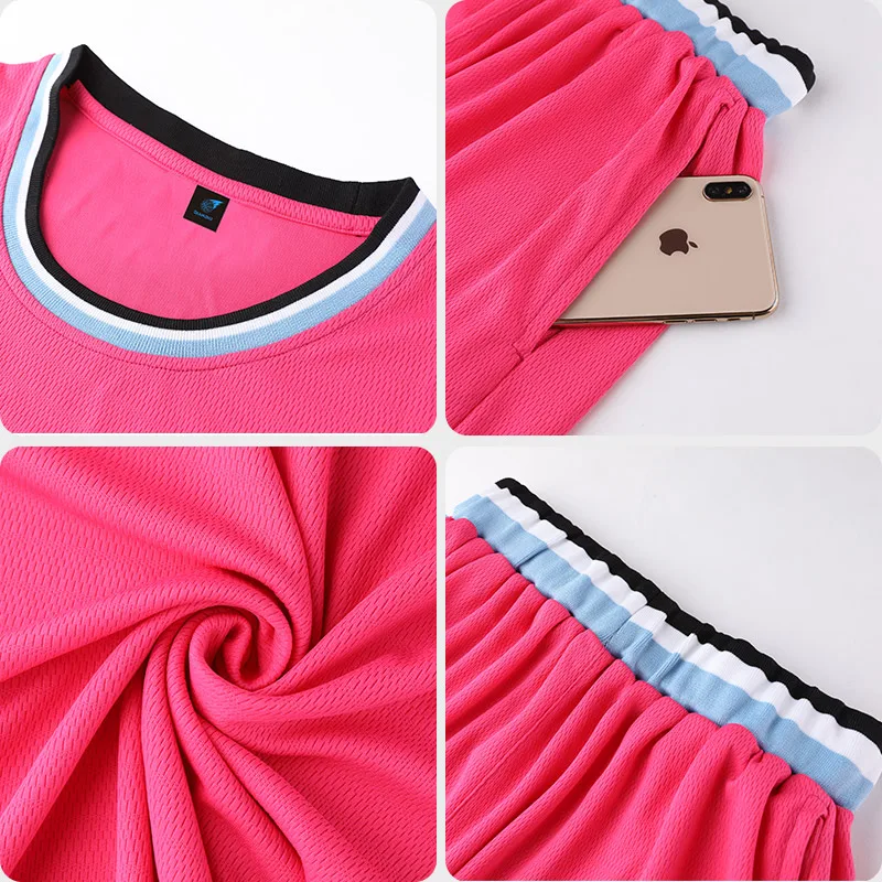 

Men Basketball Jerseys Suit Sport Kit Men Basketball Uniform Miami Basketball Jersey Sets Basketball Shirts Shorts Suit Custom