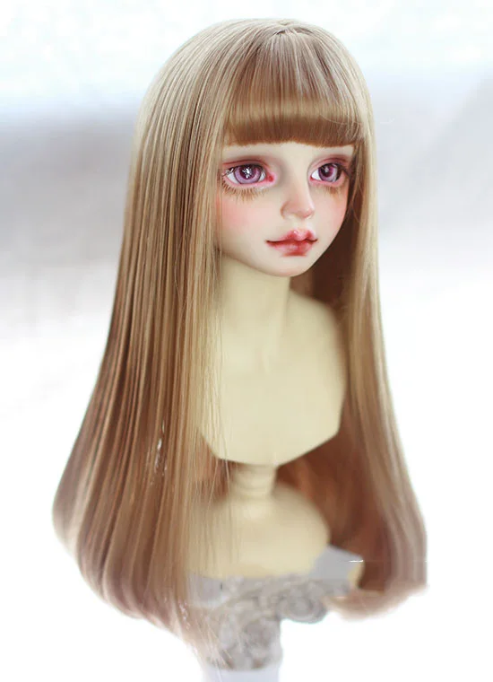 

BJD Doll Wig for 1-31-4uncle Air Bangs pear-shaped long hair, doll accessories