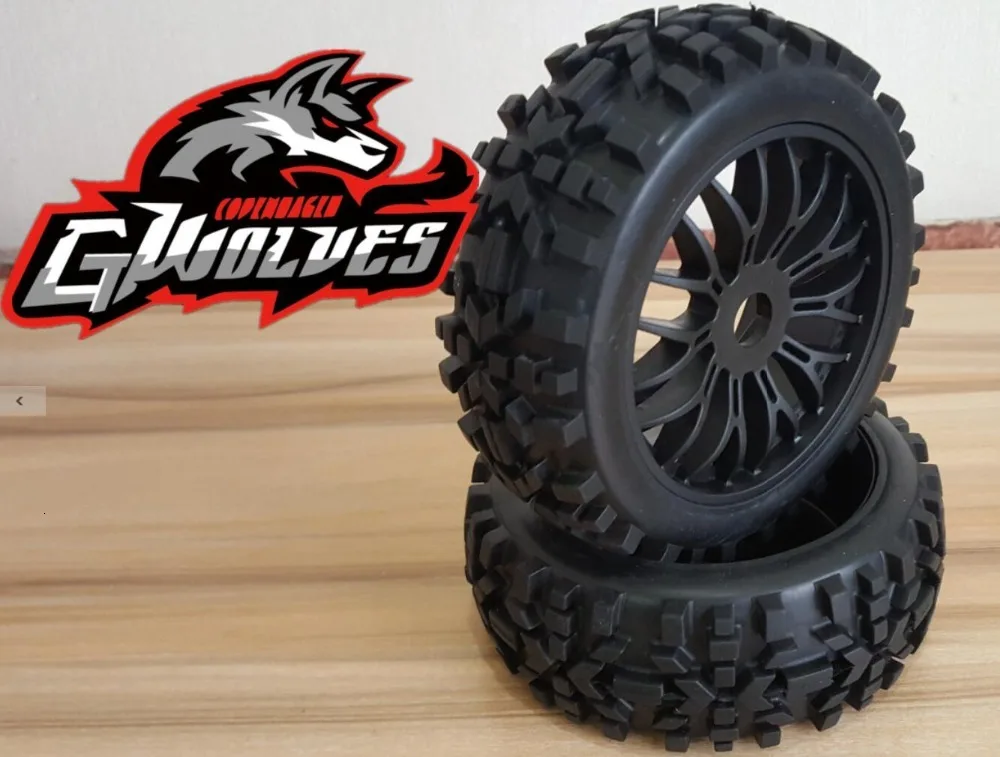 4 шт. GWOLVES 1/8 RC багги Грузовик внедорожные шины нейлон плюс жесткие колеса Pathfinder пустошь все terrainwheel для 1/8 RC автозапчасти