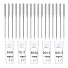 Иглы для бытовой швейной машины, для изготовления изделий из кожи, джинсов, Джерси, Растягивающихся бутилированных машин, для упаковки игл, аксессуары для швейных машин, 10 шт.