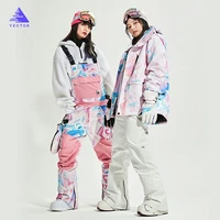 women ski suit brands korea thick warm skiing snow jacket winter warm waterproof windproof skiing and snowboarding suits