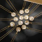 Круглое ожерелье с подвеской в виде 12 букв, созвездий, для фотоскорпиона, Gemini, весы, Водолей, подарок на день рождения