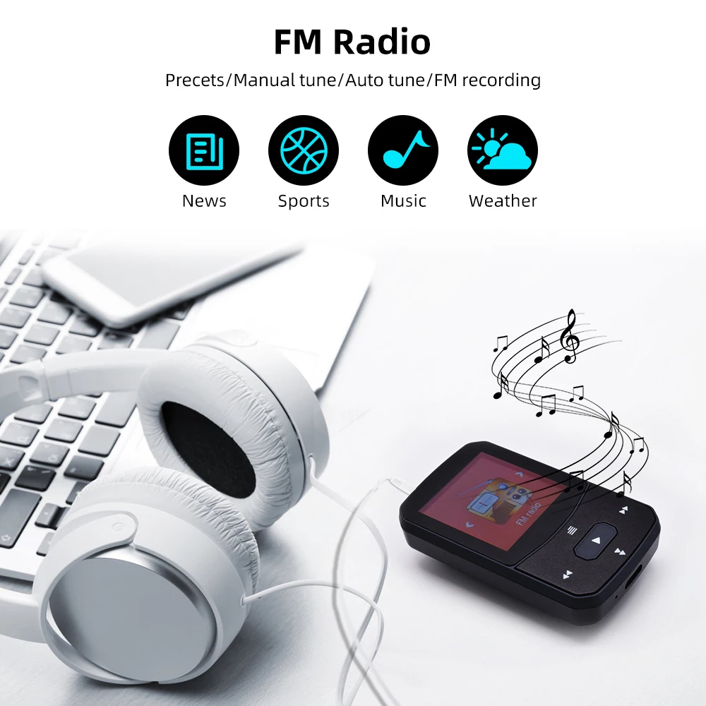 Спортивный MP3-плеер Deelife Mini с Bluetooth Полноразмерным сенсорным экраном нарукавником