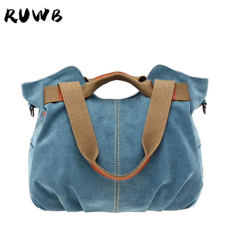 

RUWB Korean Style Luxury Handbags Women Bags Designer Canvas Shoulder Bag Ladies Large Capacity Shopping Tote Bag Travel Handbag