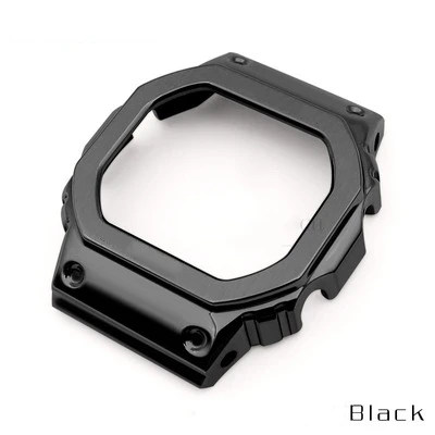Black bezel Ремешки для наручных часов из нержавеющей стали, Ремешки для наручных часов, Ремешки для наручных часов, браслет для DW5600 GMW5610 GW5000, Прямая поставка - Цвет ремешка: Black bezel