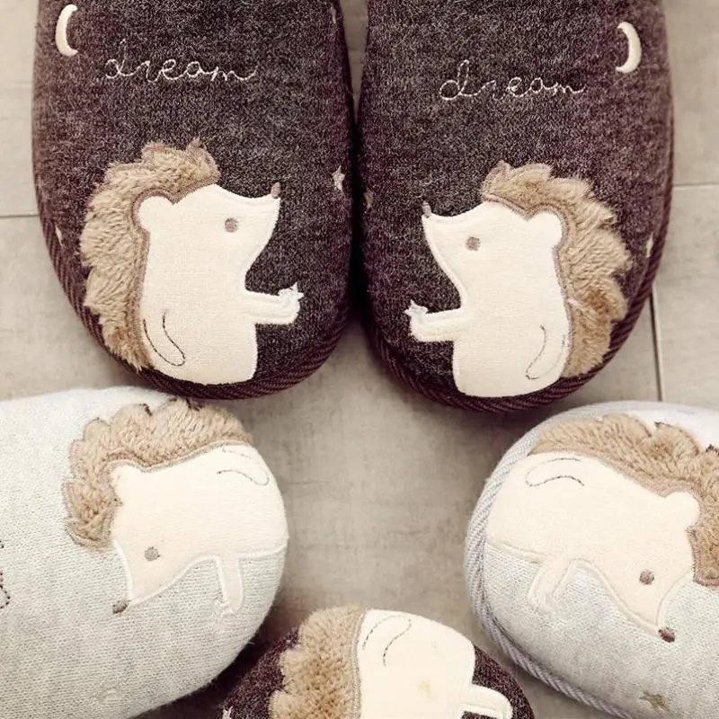 Новинка 2019 года домашние тапочки с ежиком женская обувь милые для пар Pulsh Chinelo Fluffyr