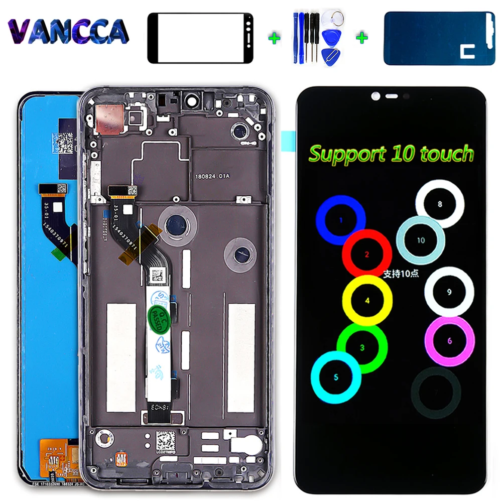 ЖК дисплей Vancca для Xiaomi Mi 8 Lite 6 26 дюйма 2280*1080 дигитайзер в сборе + рамка сенсорный