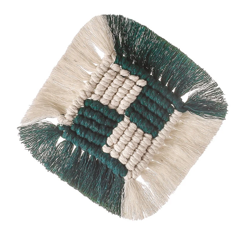 

3Pc Hand-Woven Cotton Rope Thick Anti-Scald Insulation Pad Heat-Resistant Table Mat Coaster and Bowl Mat