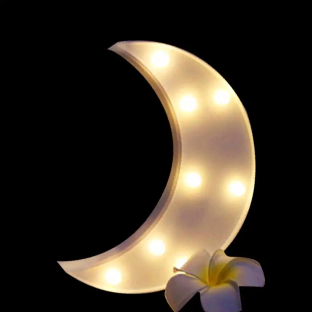 Милый 3D Луна светодиодный ночной Светильник прекрасный Настольный настенный