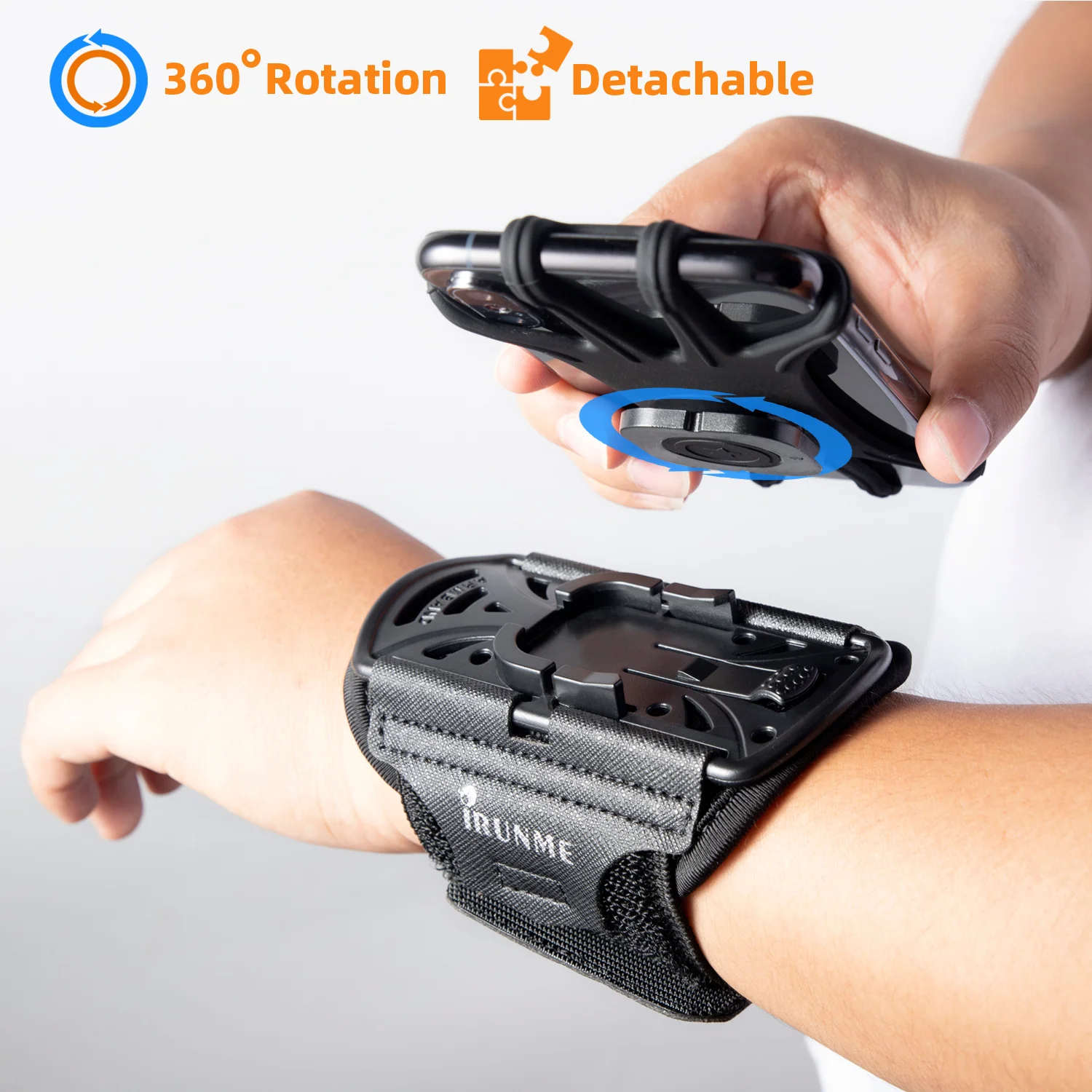 

Removable Rotating Sports Phone Wristband Running Wrist Bag Generation Driving Takeaway Navigation Arm Bag Fitness Cycling Trave