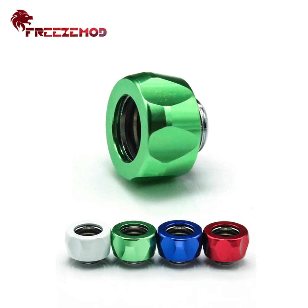 

FREEZEMOD Copper Aluminum OD14mm Hard Tube Fitting G1/4' Connector Acrylic PETG For Water Cooler System Modding Green Red Blue