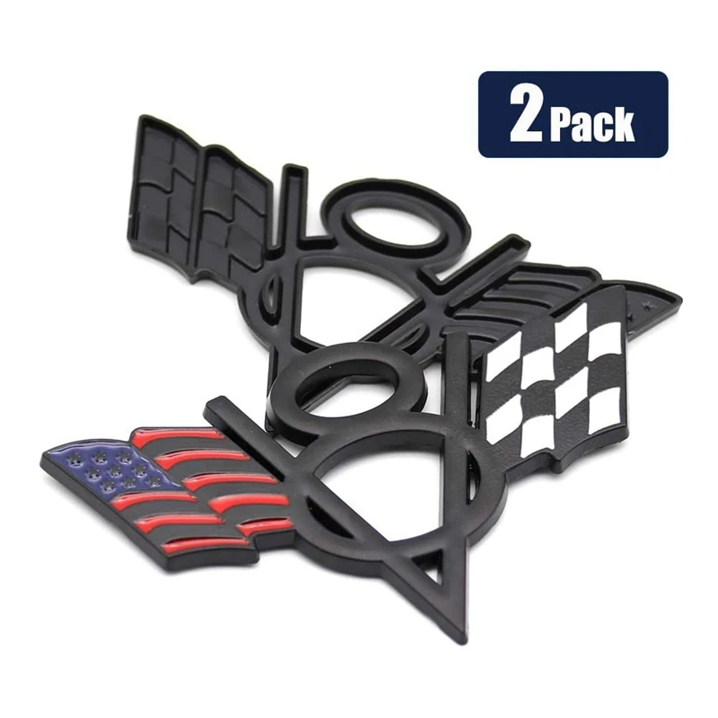 2 шт. эмблема V8 флаг США американский Автомобильный багажник 3D значок наклейка