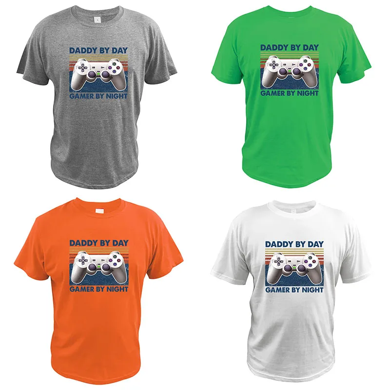 Повседневная Винтажная футболка с круглым вырезом и надписью DAD By Day 100% хлопок |