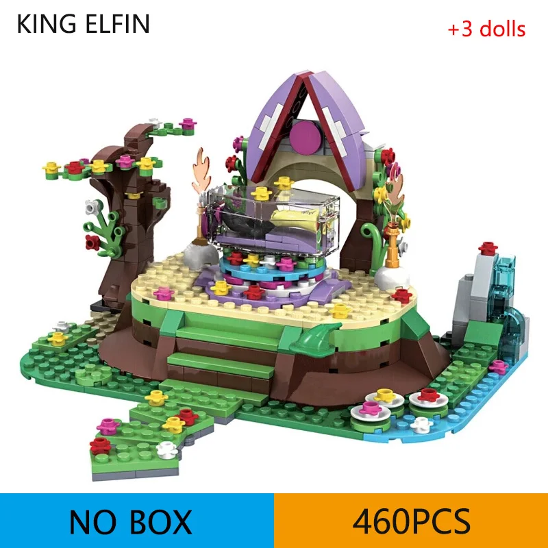 

460PCS fairy tale princess resurrection building block model Princess crystal coffin children DIY bricks toy Girl Birthday Gift