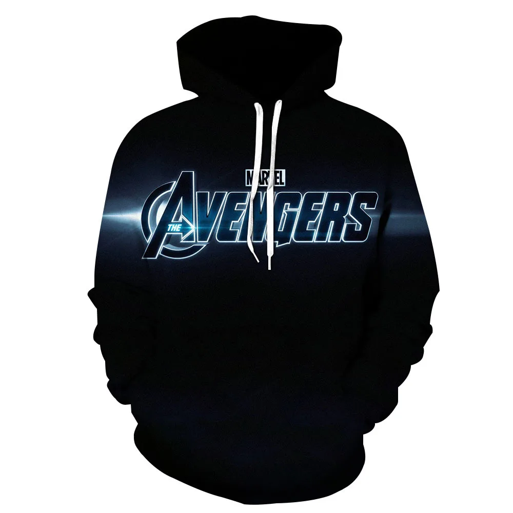 Темно-серый Мстители Endgame мужские толстовки хип хоп Спортивные Кофты с принтом Мстители 3d печатных Marvel пуловер Модные повседневные толстовки для мальчиков - Цвет: Темно-серый