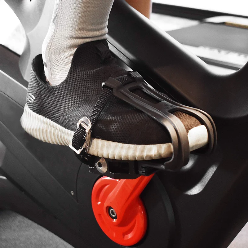 Вращающиеся педали для велотренажера бесцветного носка и ремешок обуви