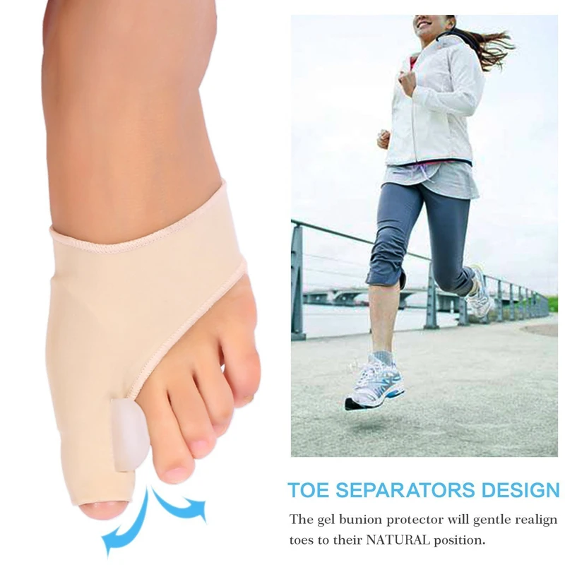 1 пара BYEPAIN Bunion корректор Relief Protector Sleeves Kit для мужчин и женщин Hallux Valgus большой носок