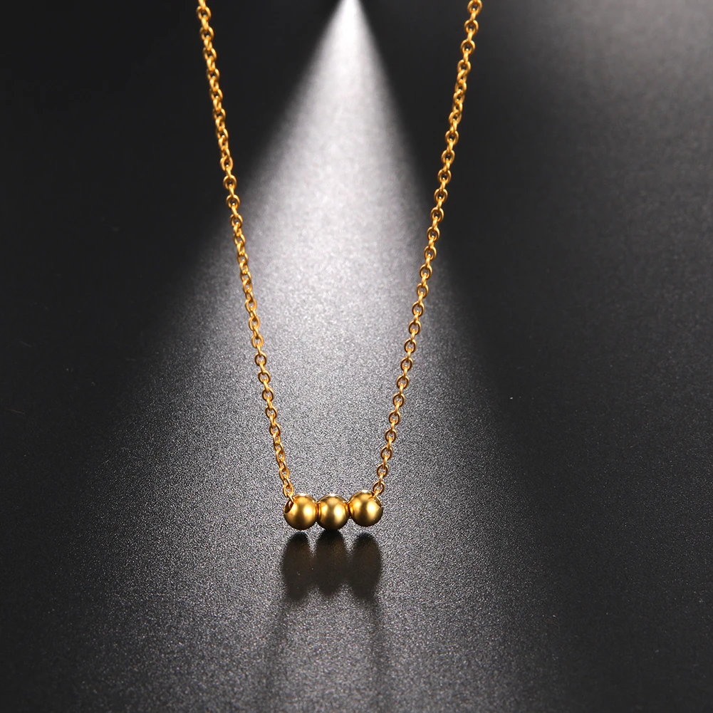 Skyrim простой золотистый кулон из бисера ожерелье для женщин цепочка нержавеющей