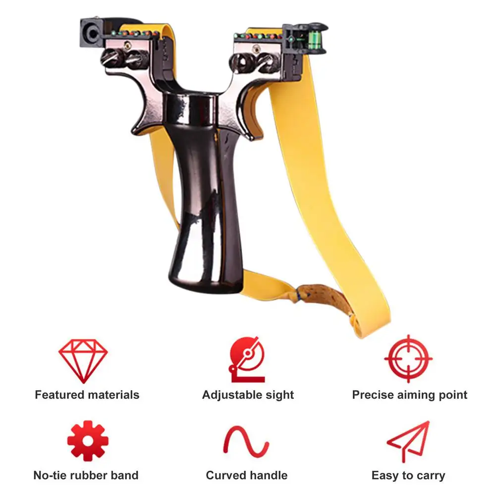 

Upgrade Catapult Slingshot Thickened Flat Rubber Band Outdoor Sports Laser Infrared Horizontal Aiming Hunting Launcher Slingshot